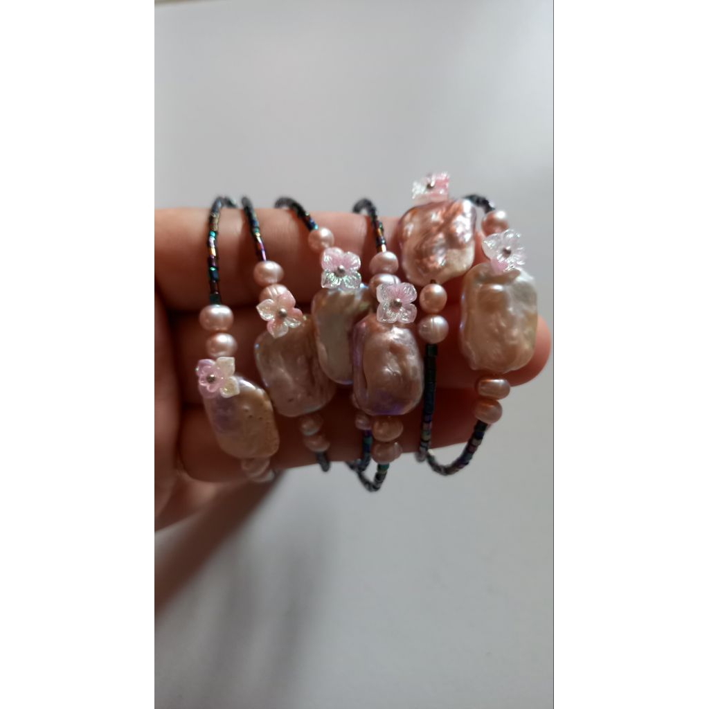 Gelang zerch jepang Mutiara cashy asli