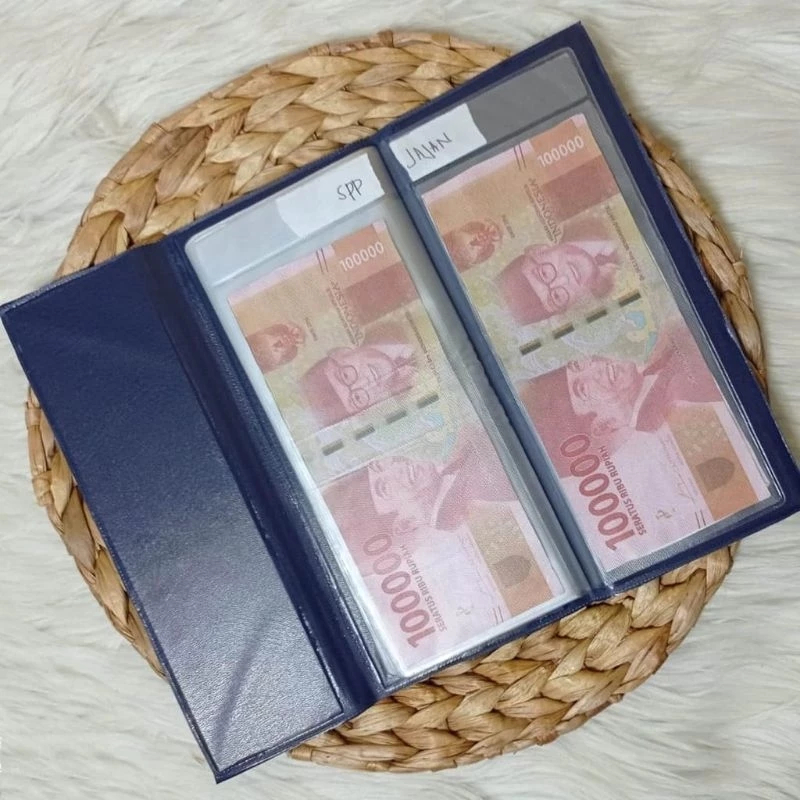 Dompet Disiplin Polos Mini Dompet Wallet 32 Slot Uang / Dompet Keuangan Bulanan