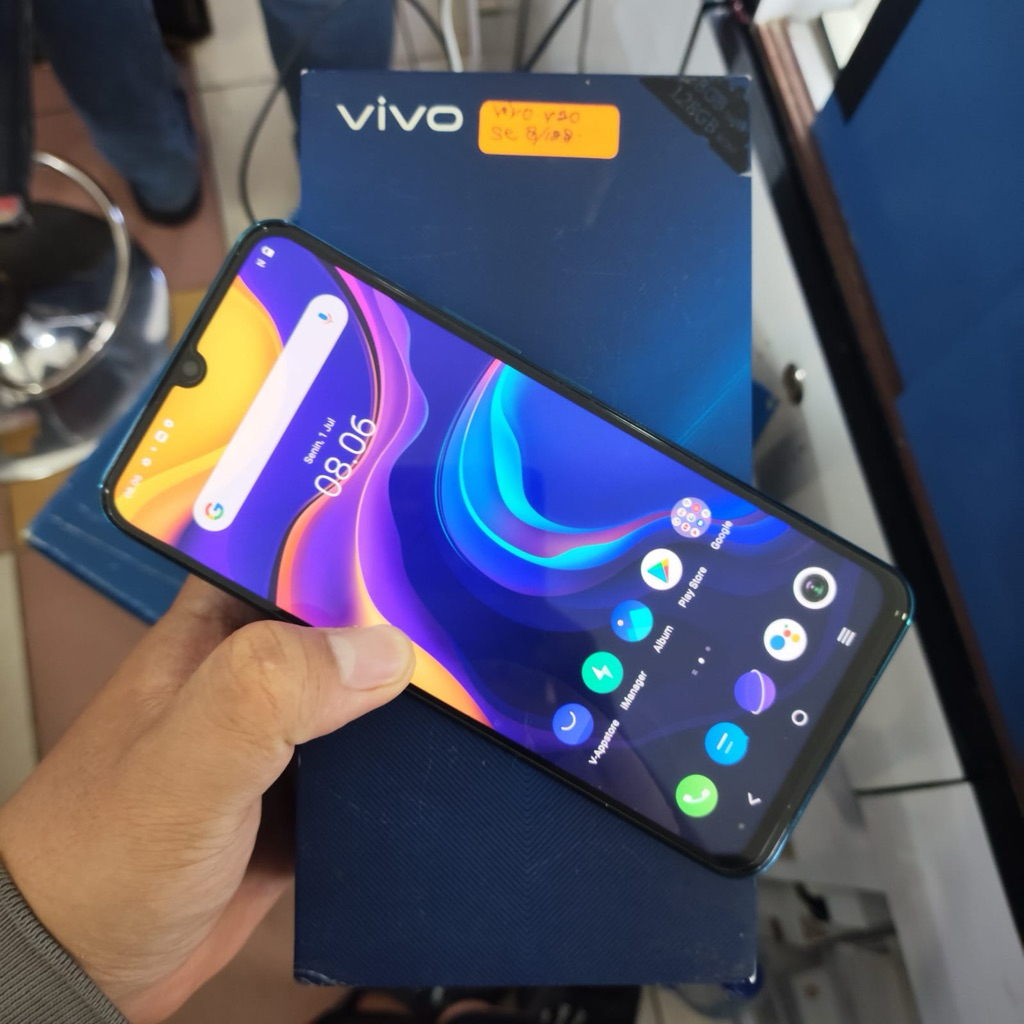 Vivo v20se ram 8/128 second fullset original termurah