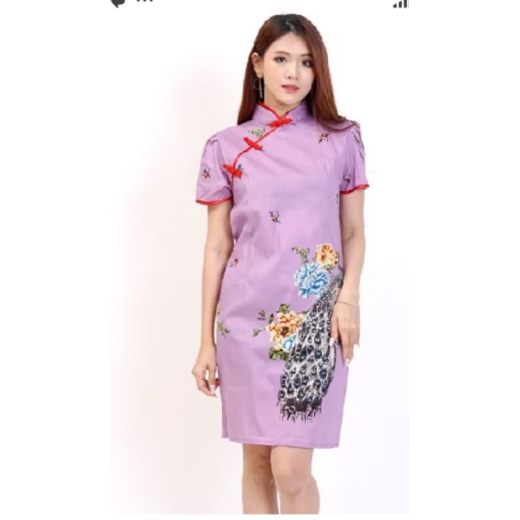 Dress Batik Wanita Modern Jumbo, Size XXL
