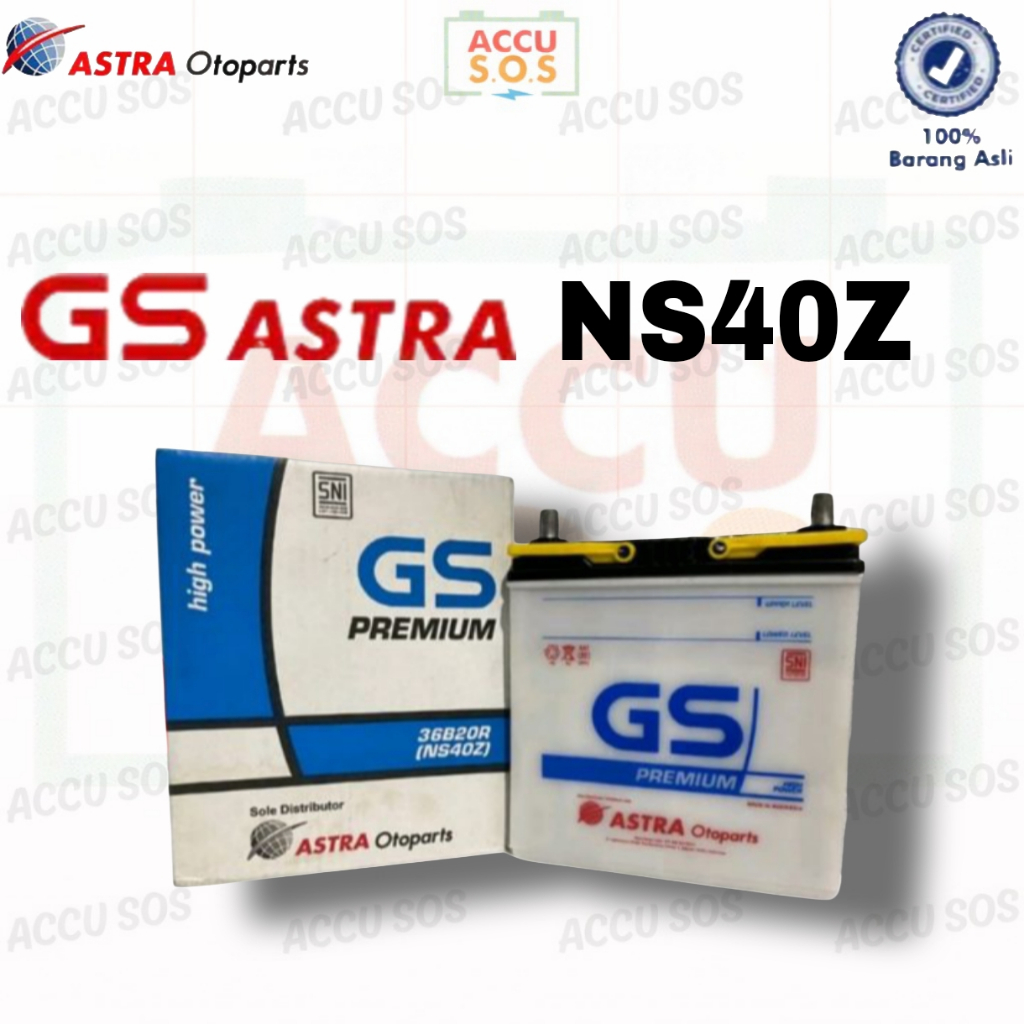Aki GS Premium NS40Z / 36B20R - Aki Basah Original