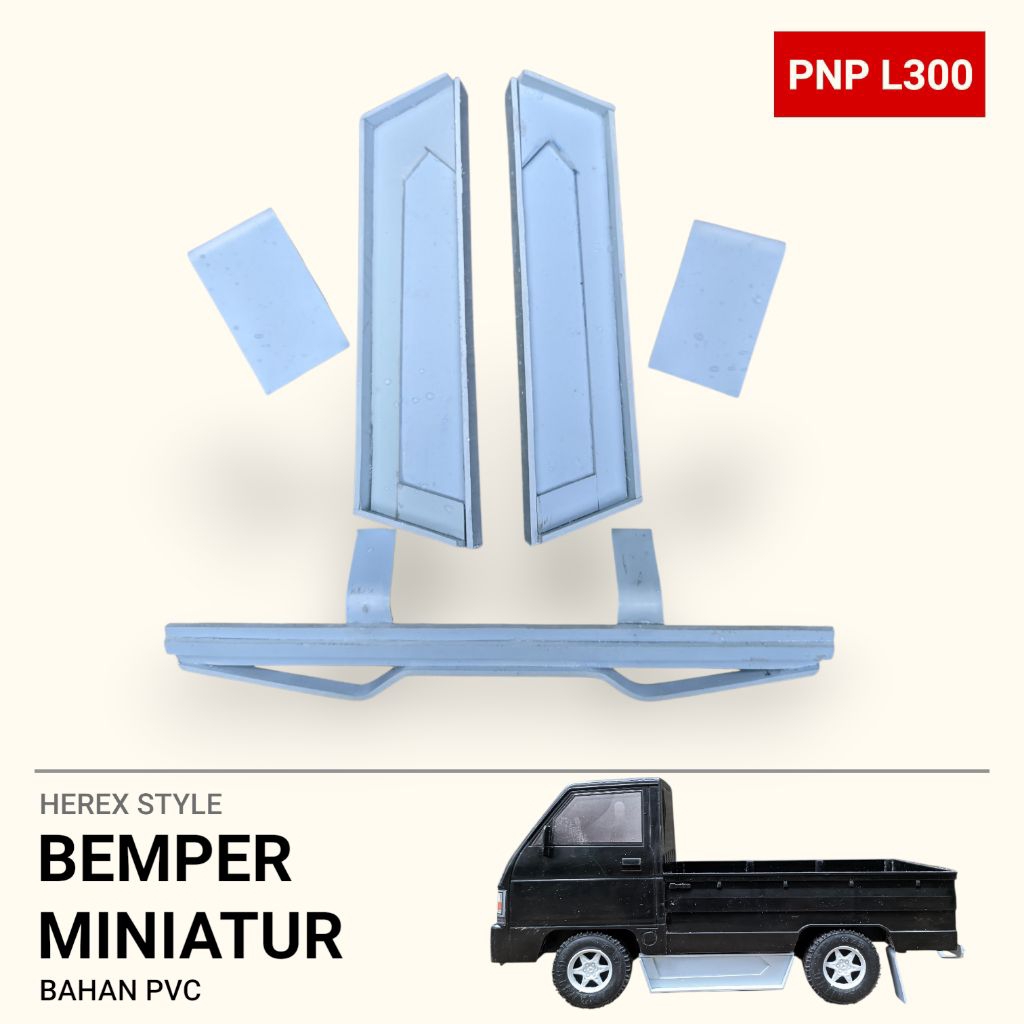 Bemper Miniatur Mobil Pickup Mitsubishi L300 bahan PVC