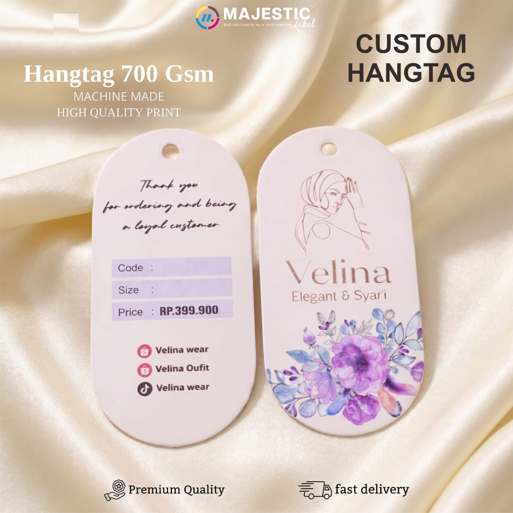 hangtag custom mini hantag, tag baju anak custom hangtag tebal 700 grm majesticlabel