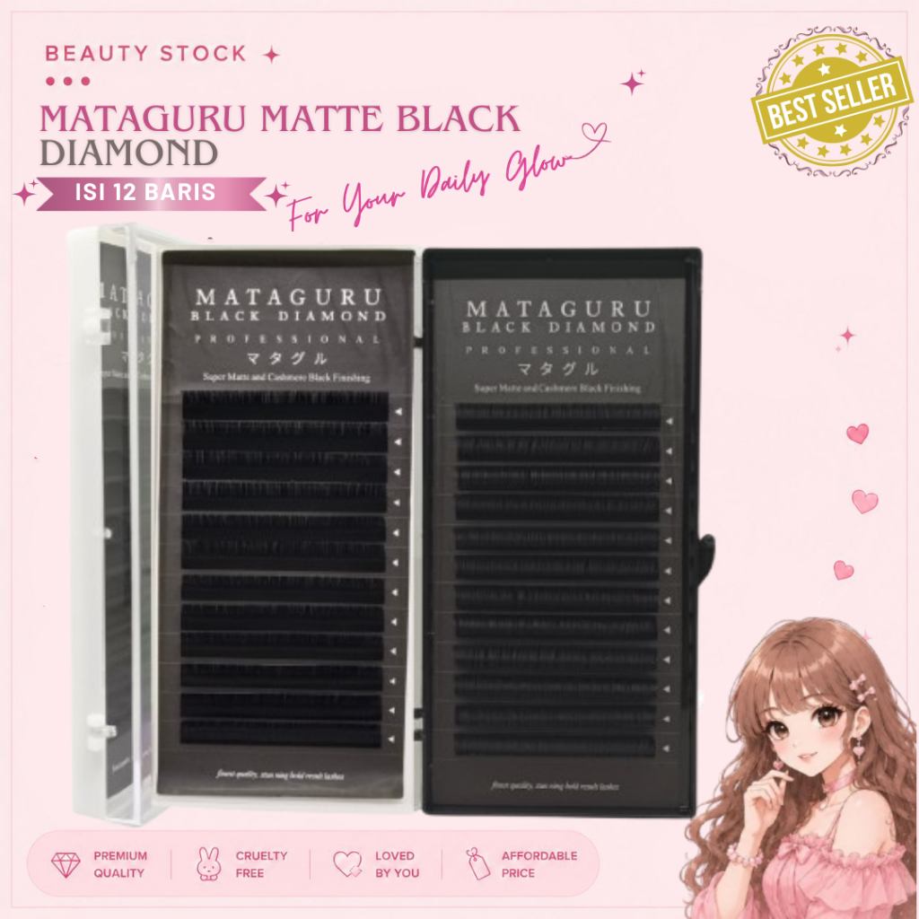 Mataguru MATTE Black Diamond Eyelash Extension Terlaris