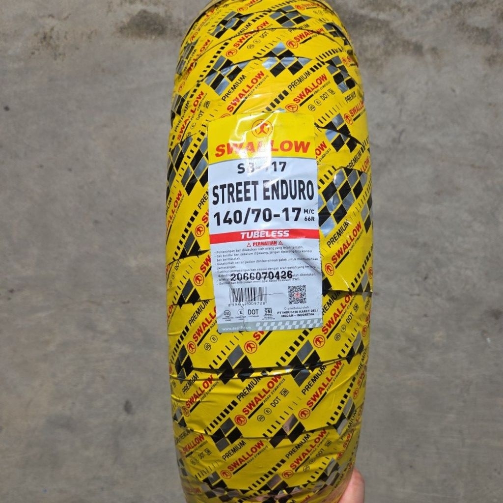 BAN LUAR MOTOR SWALLOW STREET ENDURO 140/70-17 SB 117  TUBELESS