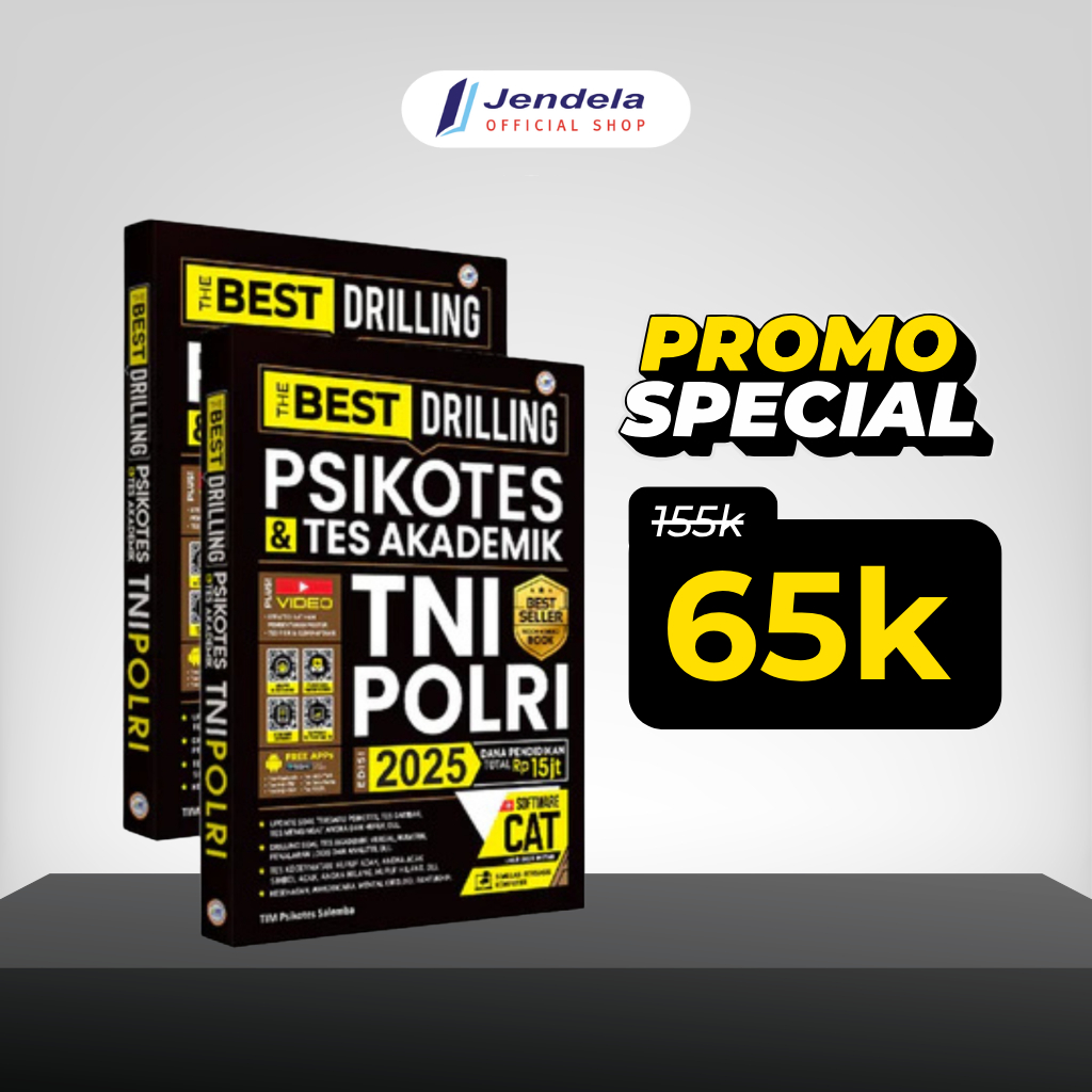 Buku TNI Polri 2026 & 2025 The Best Drilling Psikotes & Tes Akademik TNI POLRI  Akmil Akpol Bintara 