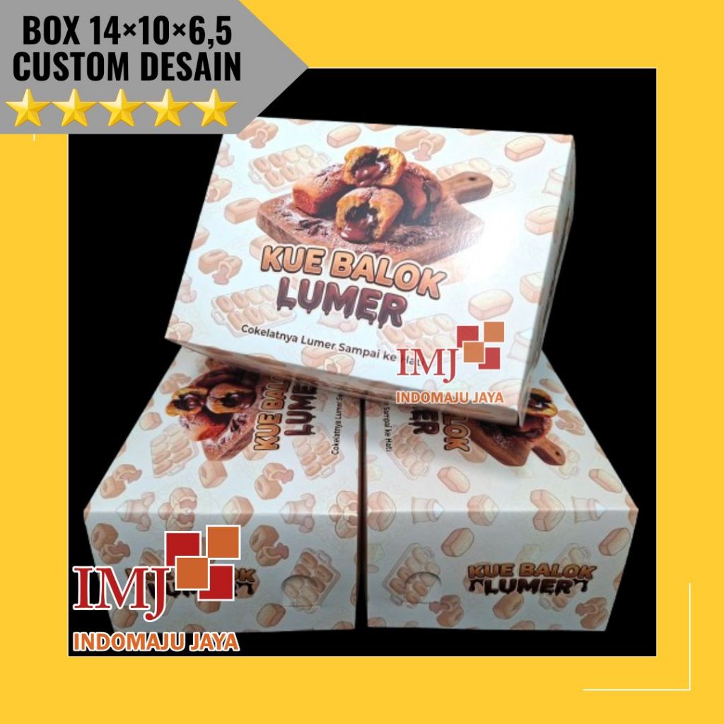 BOX KUE BALOK 14x10x6,5 CUSTOM DESAIN BOX ROTI BALOK LUMER 14×10×6,5 CUSTOM BOX ROTI CUSTOM