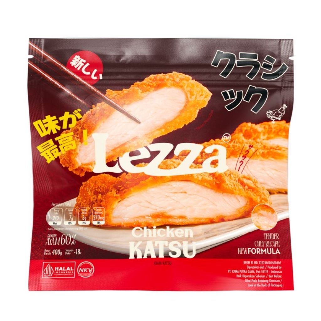 Lezza Chicken Katsu 400gr Dada Ayam Fillet Crispy Katsu Ayam Olahan Halal Ready Stok Festive Frozen 