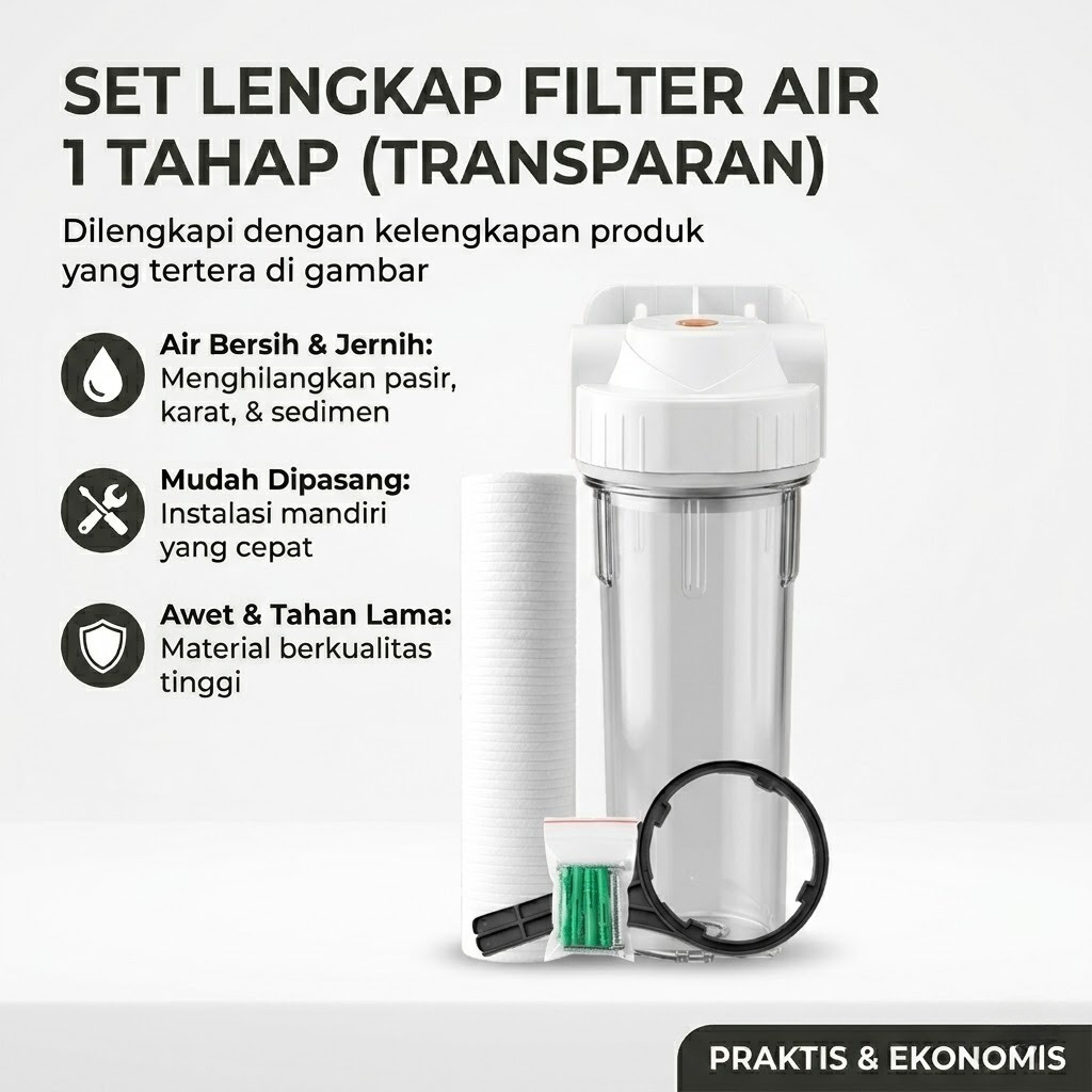 Housing Filter Air 10inch / Hosing Tabung Filter 10" Drat 1/2 3/4