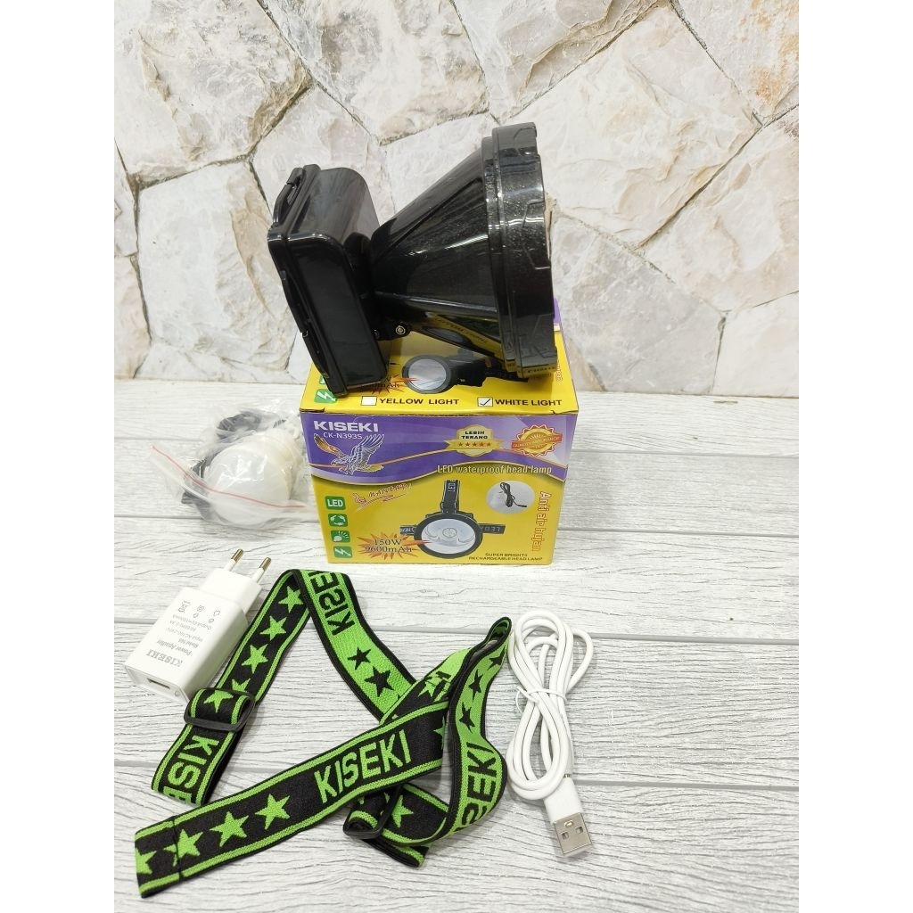 KISEKI CK-N393S CLASSIC LED WATERPROOF HEADLAMP KISEKI 150W / Senter Kepala Super Terang Model Baru