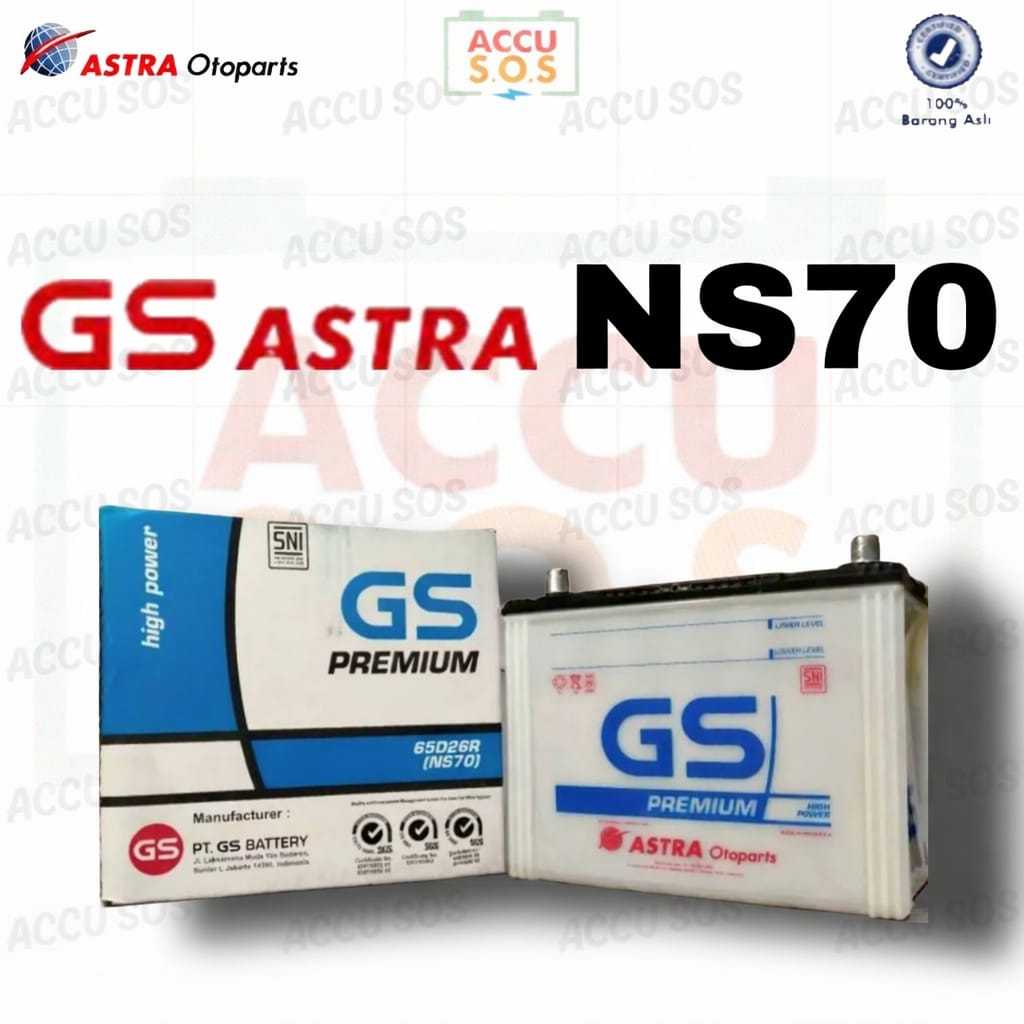 Aki GS Astra Premium NS70 - Aki Basah Bertenaga Maksimal