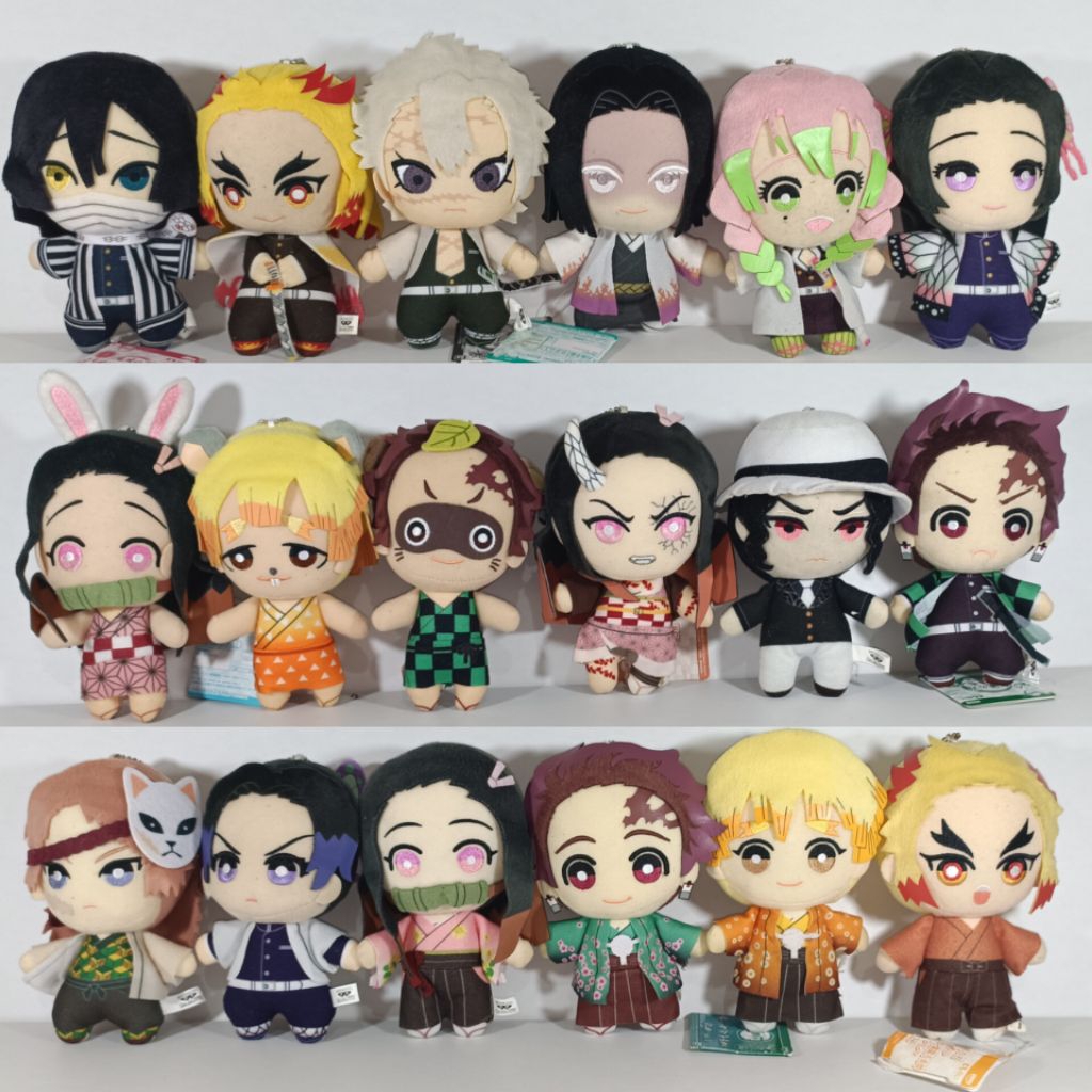 Demon Slayer Boneka Ganci Tomonui Banpresto Anime Kimetsu No Yaiba Doll Tanjiro Nezuko Shinobu Muich