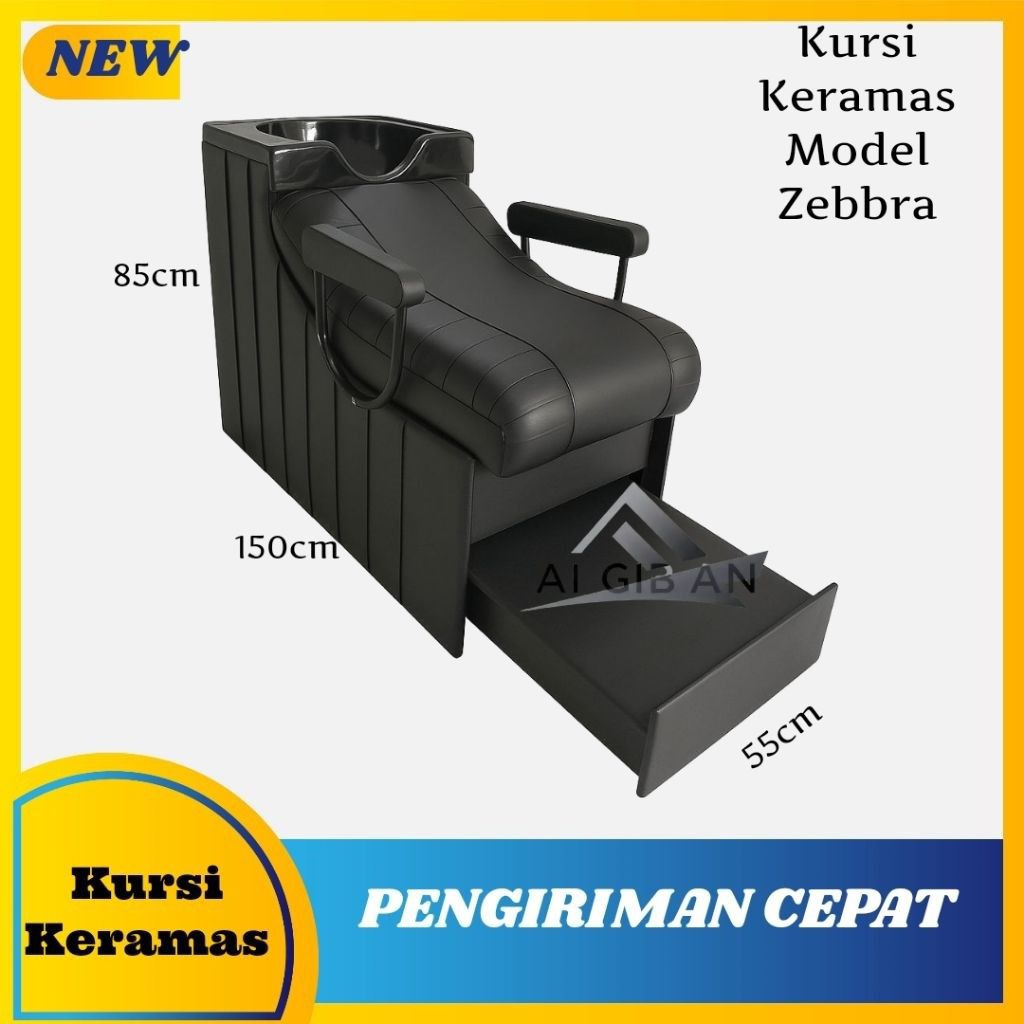 Kursi Keramas Salon - Zebbra (second pemakaian ±sebulan)