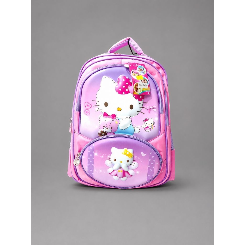 Italy Bags - Ransel Sekolah Anak Alto Hello Kitty Original - Tas Karakter 3D Kualitas Premium