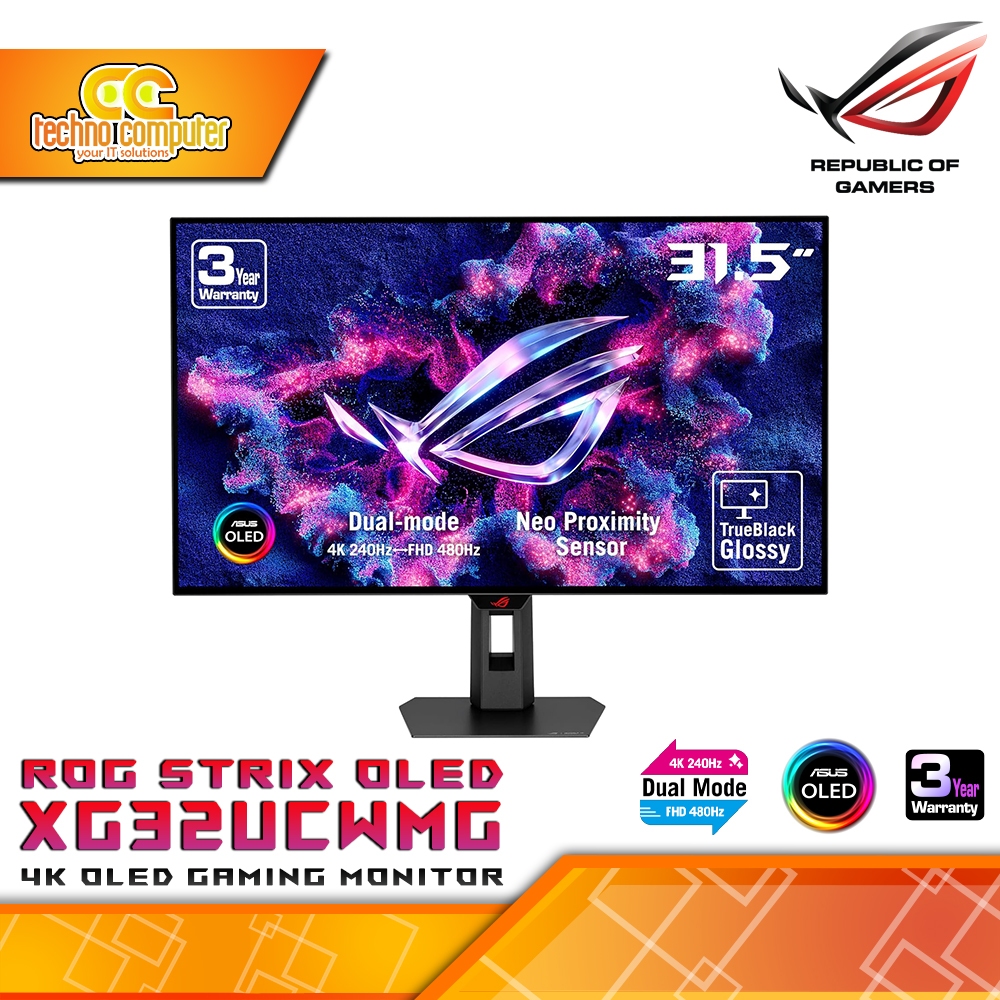 MONITOR ASUS ROG Strix OLED XG32UCWMG Gaming Monitor - 32 inch, Dual Mode (4K@240Hz, FHD@480Hz), WOL