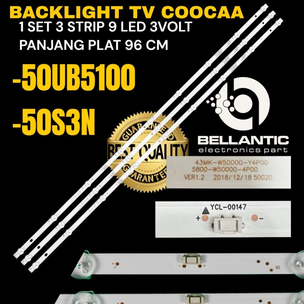 BACKLIGHT TV LED COOCAA 50 INCH 50S3N-50UB5100 BACKLIGHT TV LED COOCAA 50 INCH