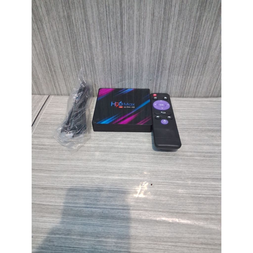Android TV Box H96 Max 4K Ultra HD RAM 4GB ROM 32GB Android 10.Smart TV fullset bekas berkualitas bo