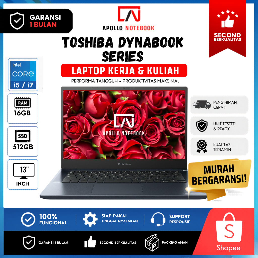 Laptop Toshiba Dynabook G83 MJ54 Core i3/i5/i7 Ram 8GB - SSD 256GB - Second  Mulus Bergaransi