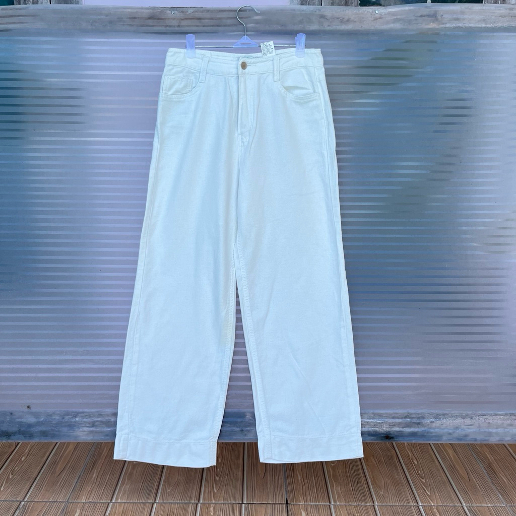 Kulot Katun Jeans Off White Le Pitta