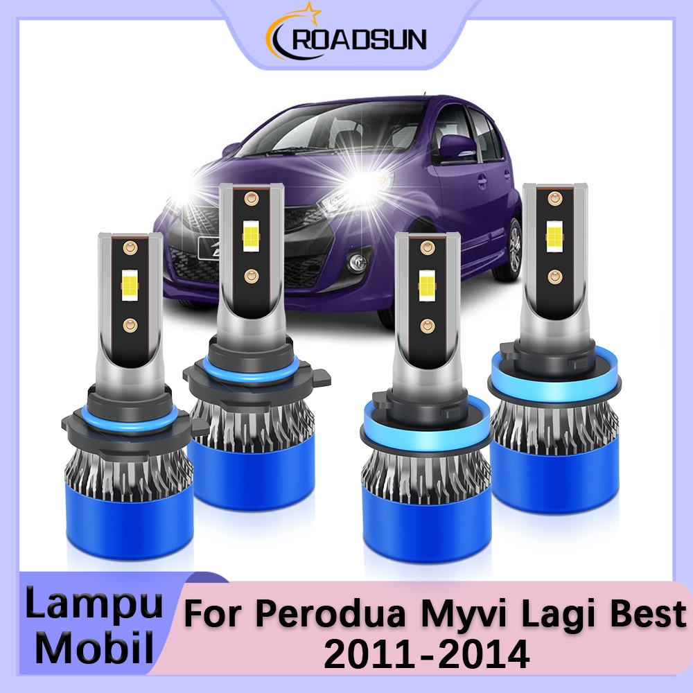 [For Perodua Myvi Lagi Best ] 2011-2014 2PCS LED Lampu Depan Mobil Lampu Jauh Dan Lampu dekat Lampu 