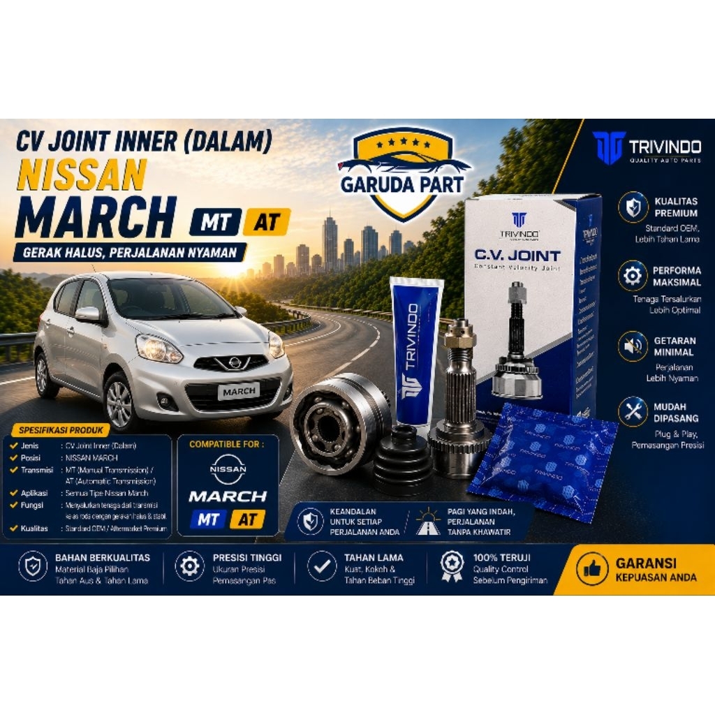 CV JOINT INNER (DALAM) NISSAN MARCH MT AT