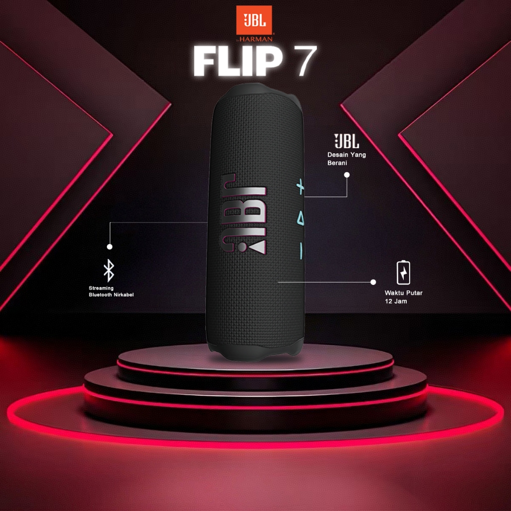 JBL Flip 7 Speaker Bluetooth Original Powerful Sound and Deep Bass JBL Pro Sound with AI Sound Boost