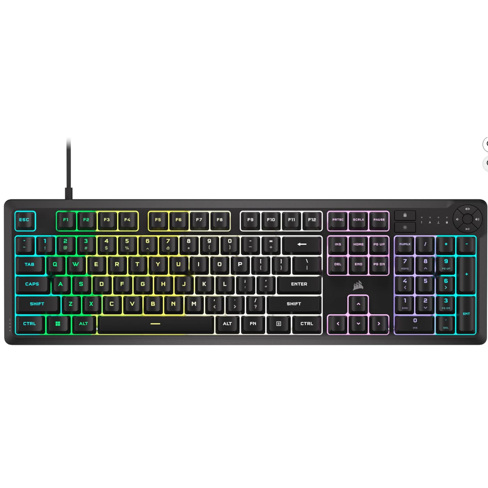 Corsair K55 CORE RGB Membrane Wired Gaming Keyboard – QWERTY US Layout Black