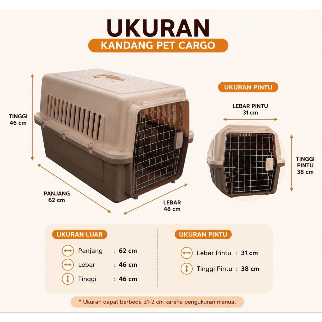 Pet Cargo Kandang Hewan Second Bekas Ukuran Besar