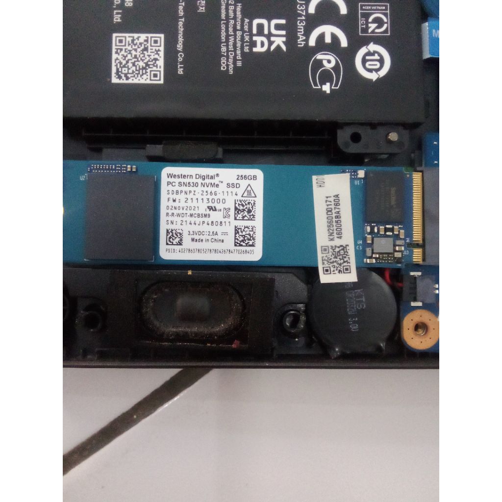SSD nvme WD 256