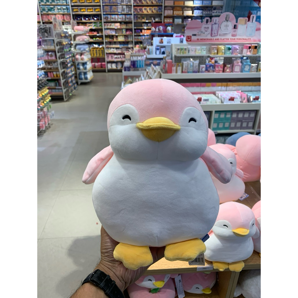 Miniso Boneka Pinguin Pink 10 inch