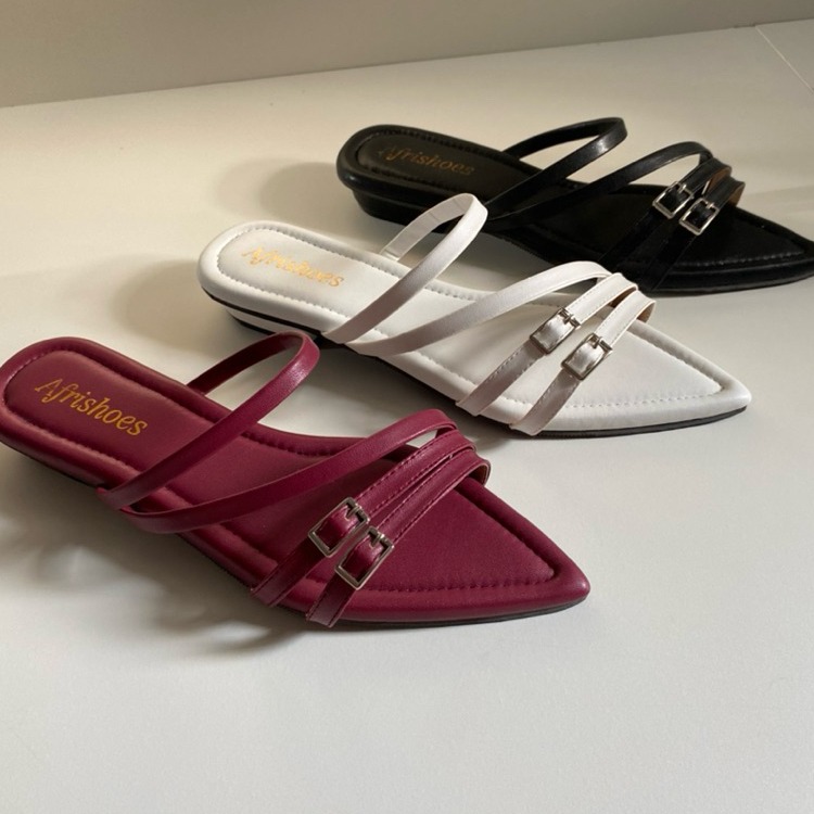 Afrishoes ISVARA Sandal Wanita Heels Lancip 3cm