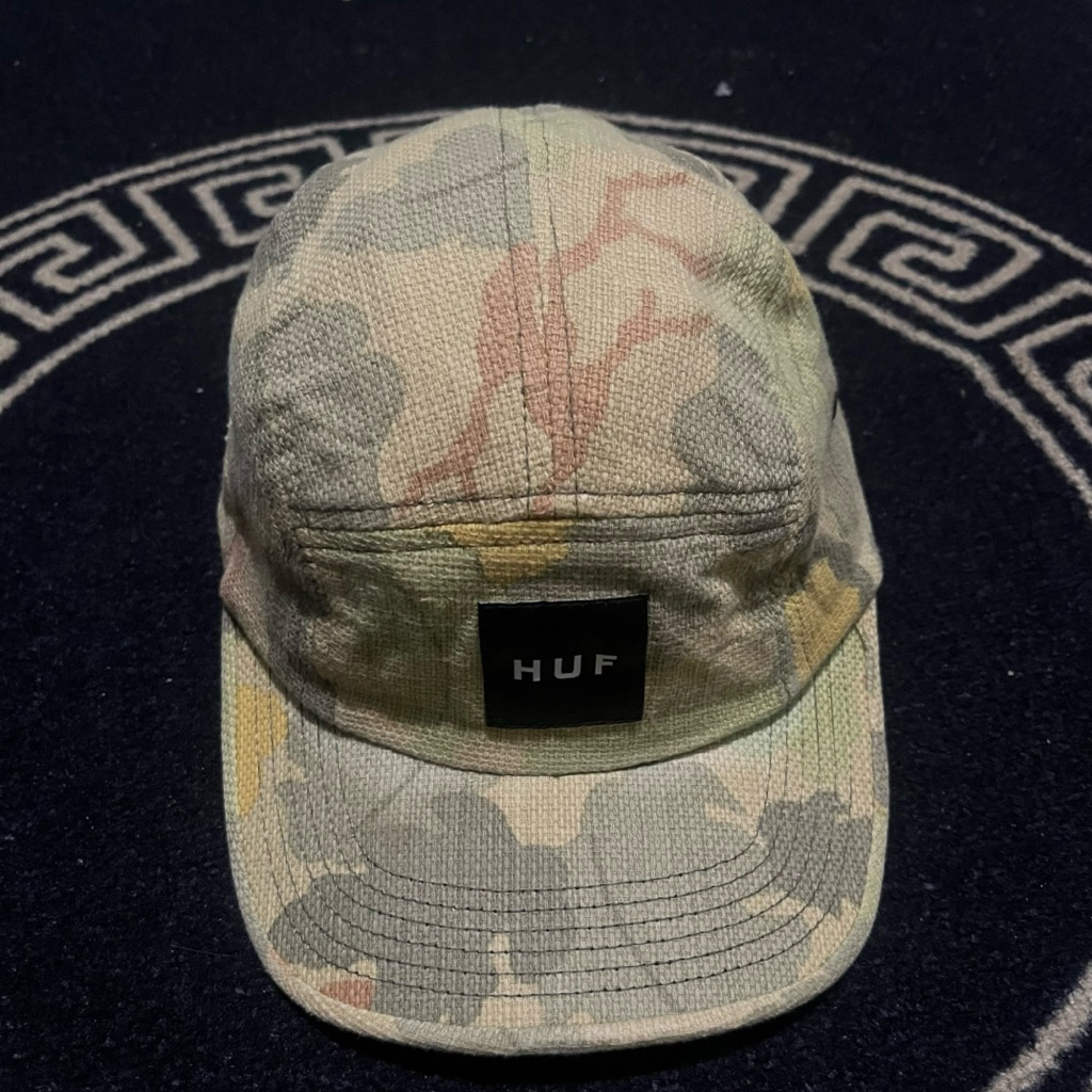 HUF skateboard camo 5 panel topi