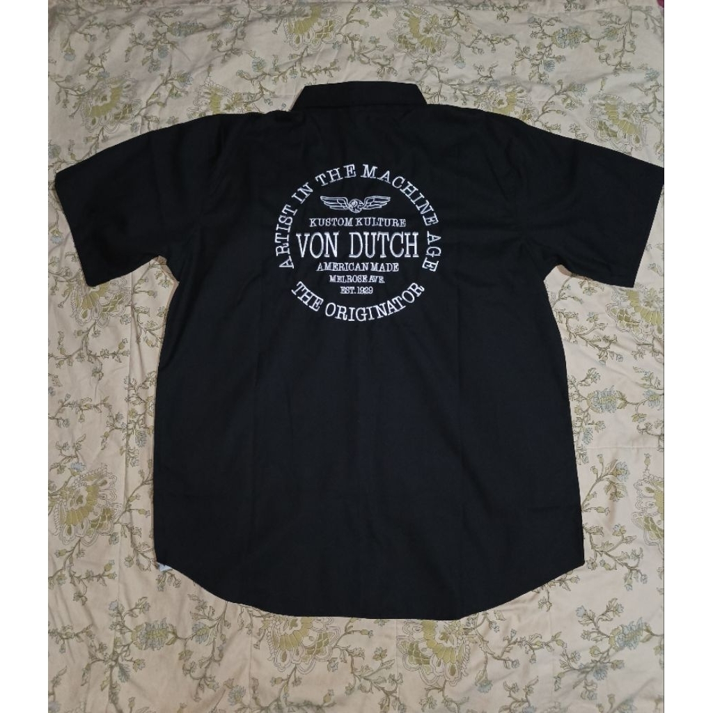 Kemeja Workshirt Von Dutch Vintage Skater T-shirt black Vw - 07
