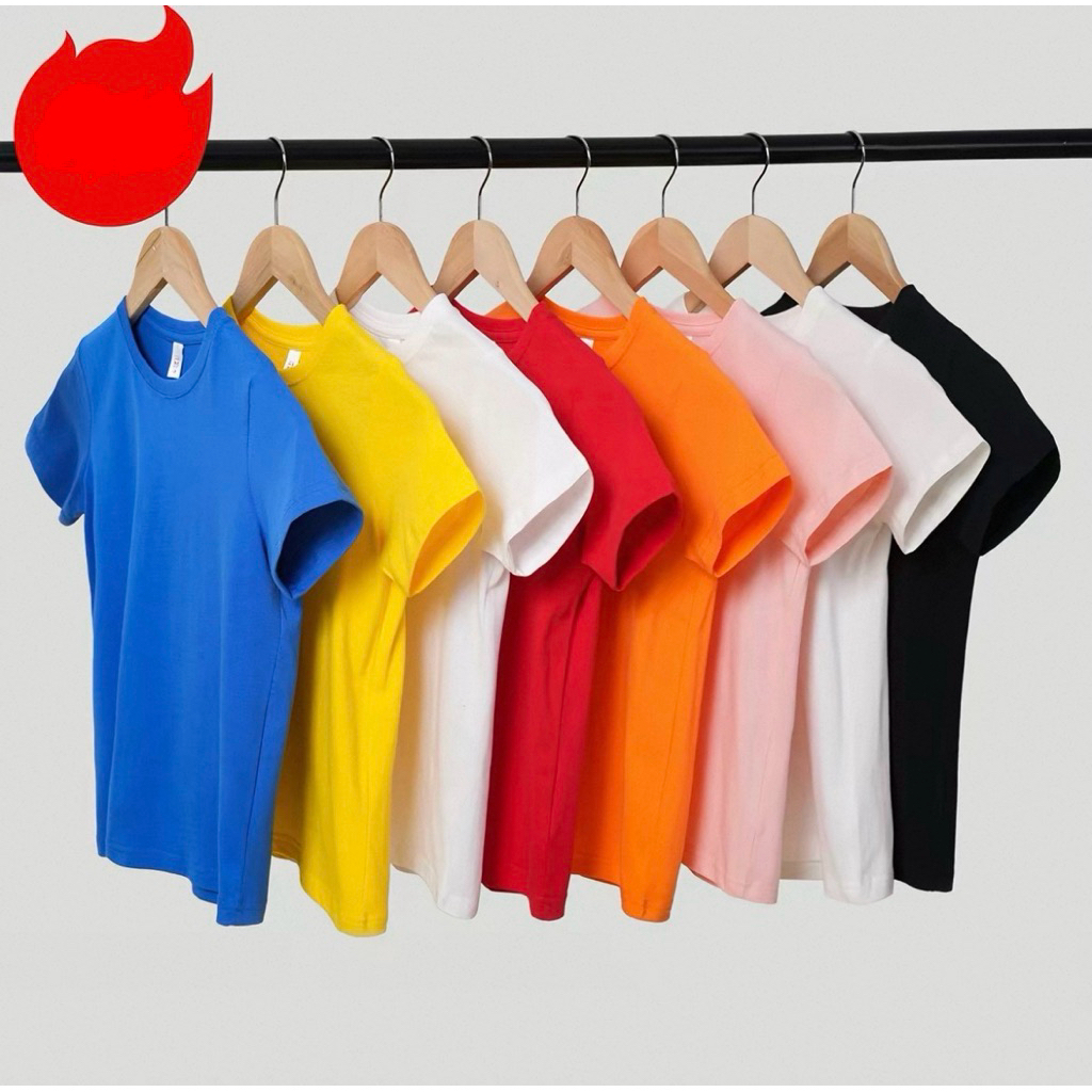 Kaos Polos Anak Anak Cotton Pe Umur 2-16 Tahun
