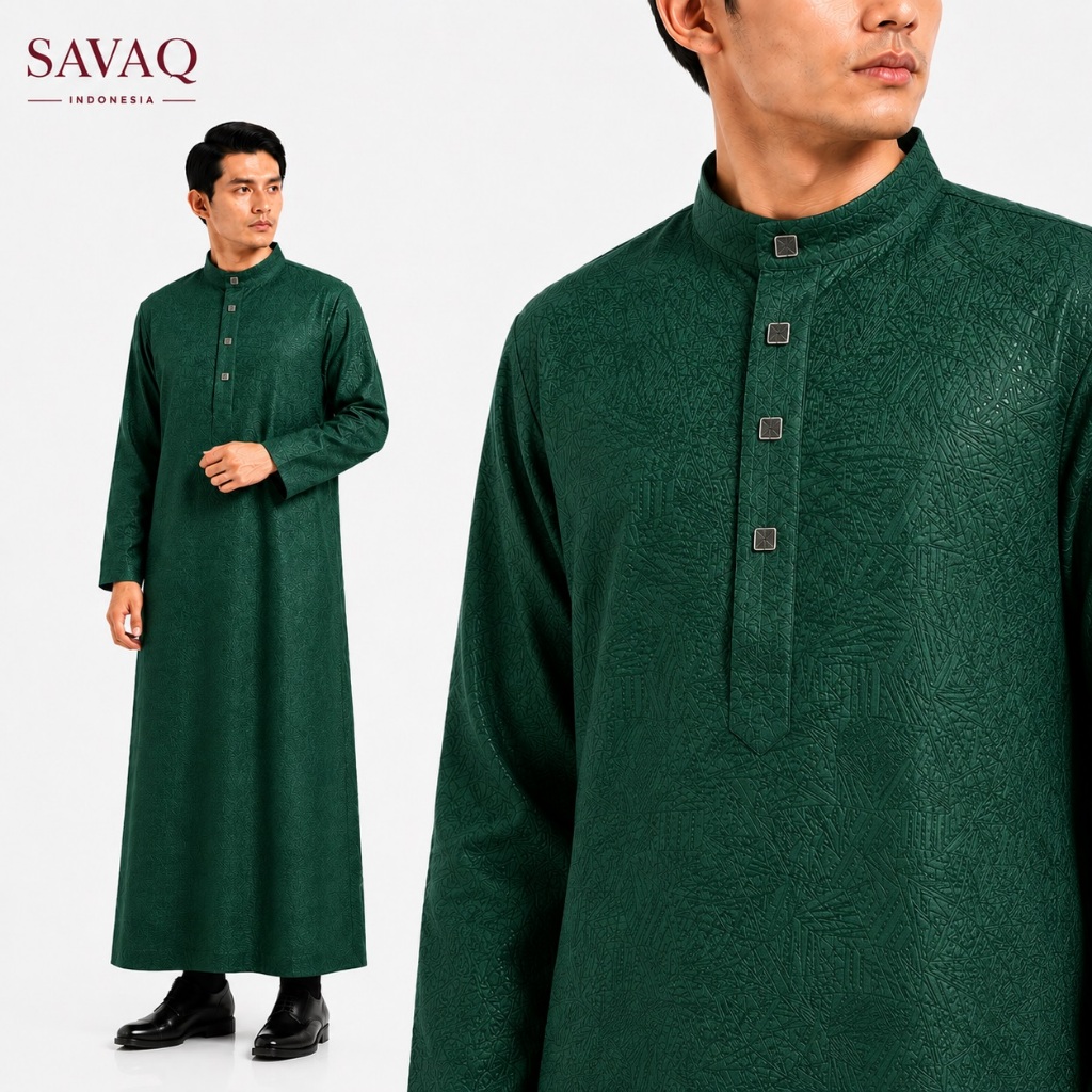 Savaq Baju Muslim Gamis Jubah Katun Pria