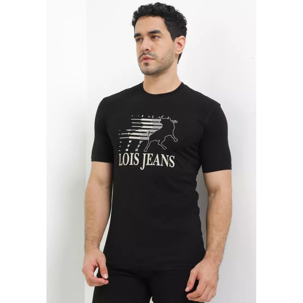 Cotton Jersey Combed 20's T-shirt KSL2470 KAOS LOIS ORIGINAL PRIA WARNA HITAM