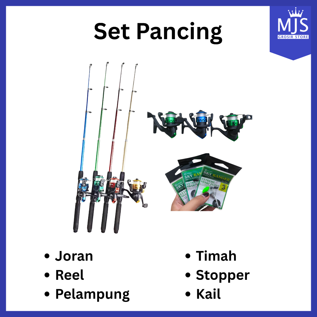 Set Pancing Murah LENGKAP Joran Pancing Antena Carbon