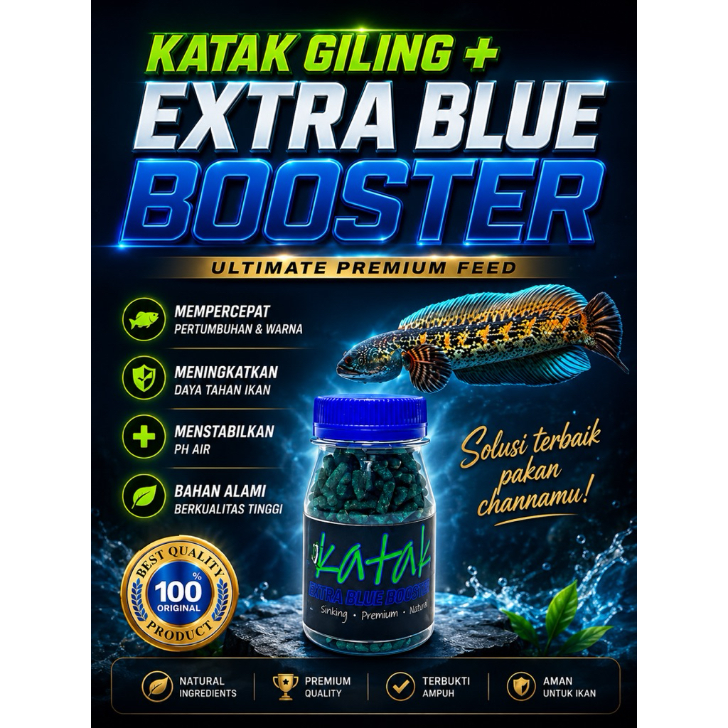 Katak Giling Blue Booster - Pelet Channa Murah - Pakan Premium katak blue booster - Katak Giling - K