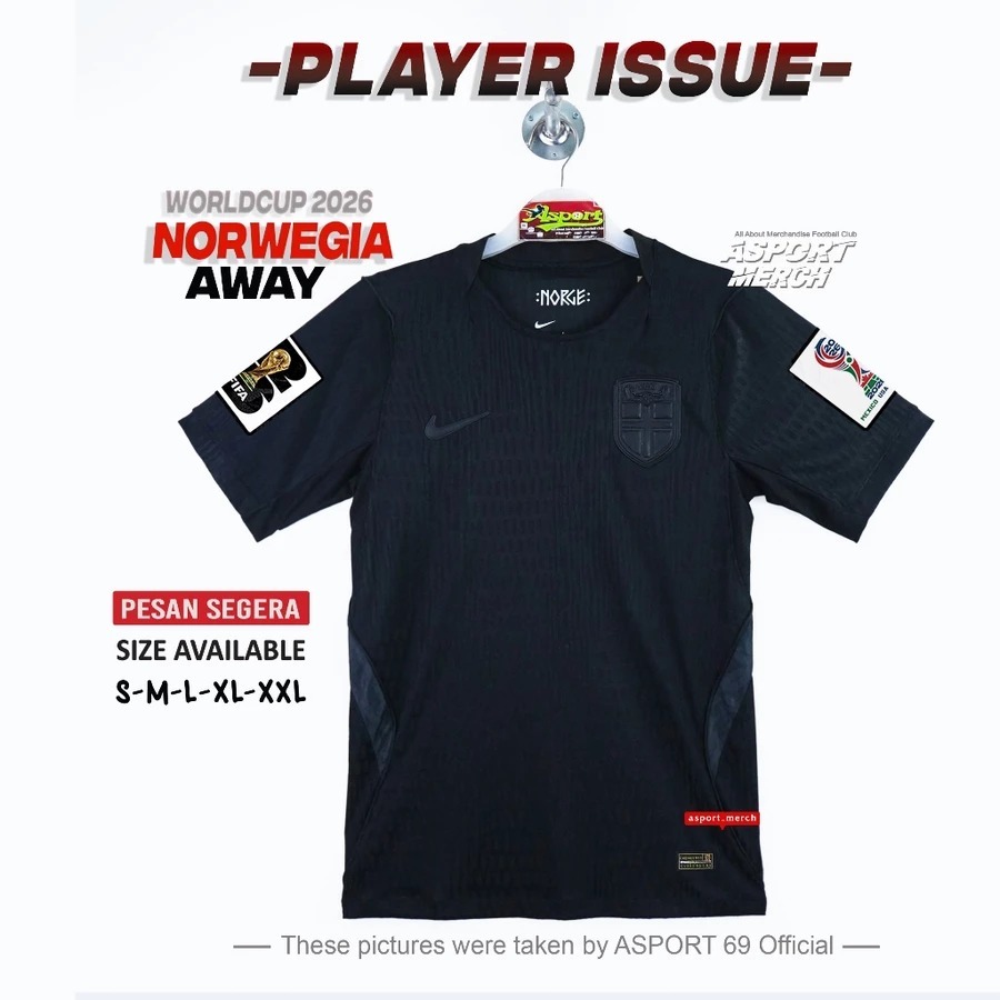 ASPORT JERSEY BOLA PLAYER ISSUE NORWEGIA AWAY 2026 WORLD CUP PI NORWEGIA AWAY 26 PILDUN