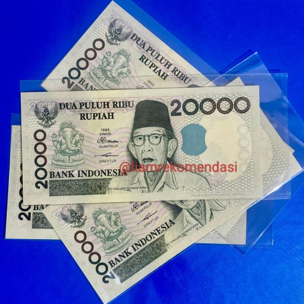 Kertas Kuno 20 Ribu Ki Hadjar Dewantara Tahun 1998