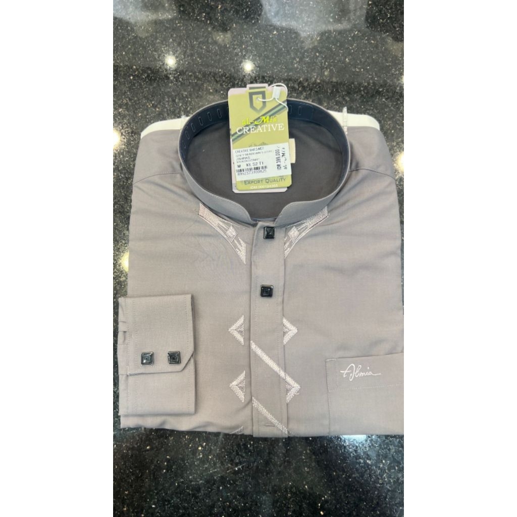 baju Koko almia lengan panjang mst creative 100% almia original