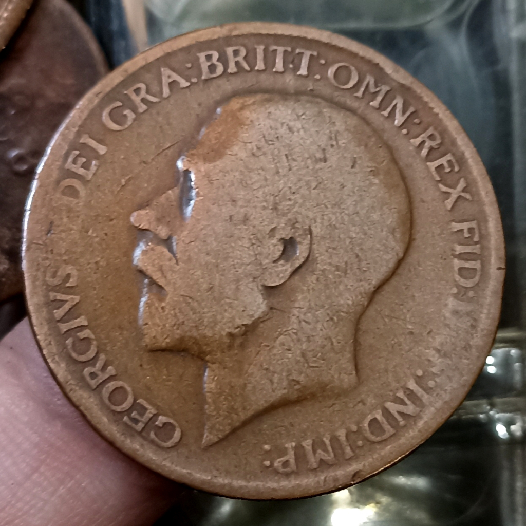Koin Kuno Inggris (UK) 1 Penny - George V Tahun 1911