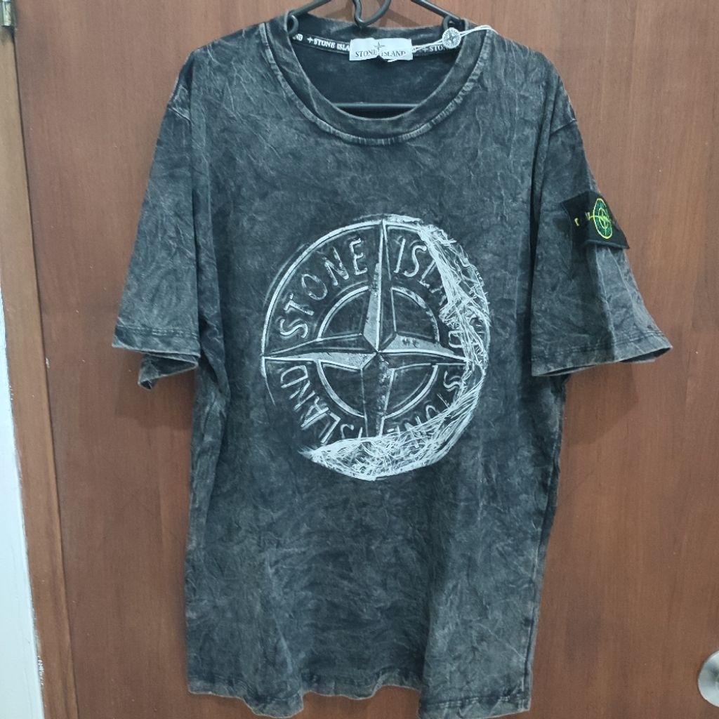 Kaos lengan pendek black washed original Stone Island
