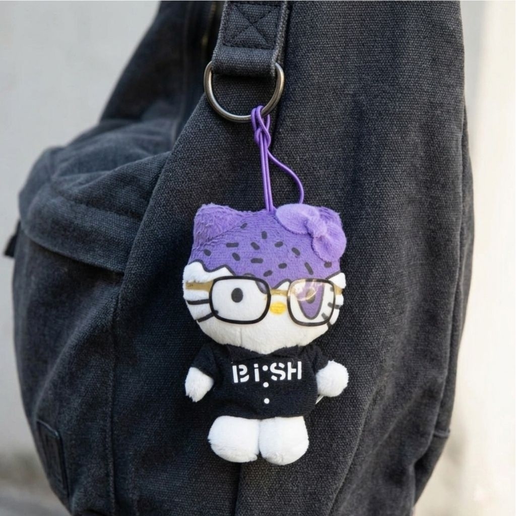 Boneka Ganci Hello Kitty BiSH Ungu Sanrio 2018 Maskot Gantungan Kunci Plush Jepang