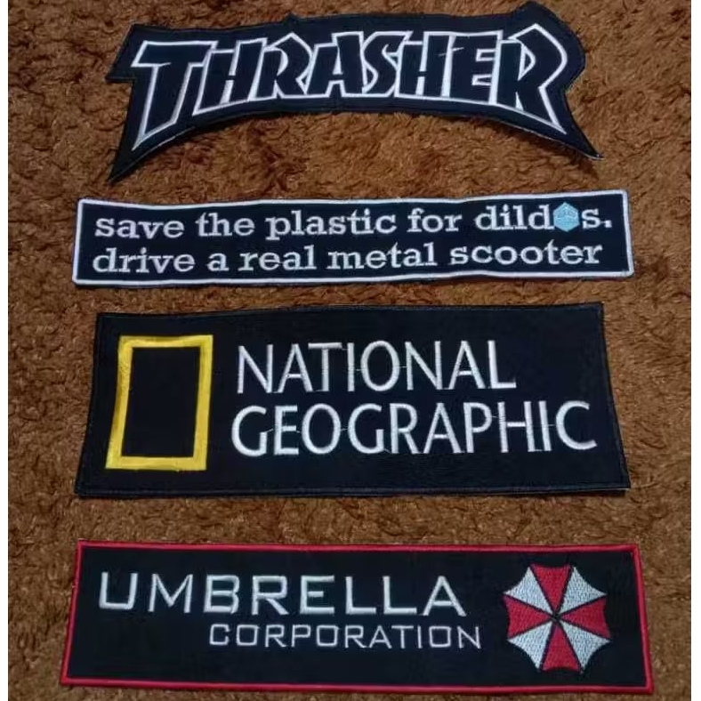 BACKPACTH TANGGUNG EMBLEM PACTH BORDIR UMBRELA,VESPA,TRSER,GEOGRAPHIC/LOGO PACTH BORDIR JAHIT BERKUA