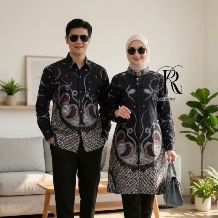 Baju Batik Seragam Couple Katun Motif Mahalini