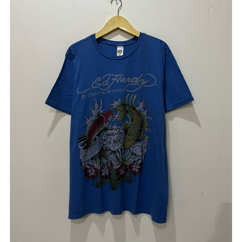Tshirt ED HARDY By Christian Audigier Koi Fish Graphic