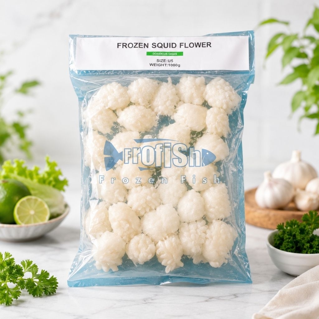 Cumi Kembang Frozen | Flower squid Frozen | Potongan 1Kg