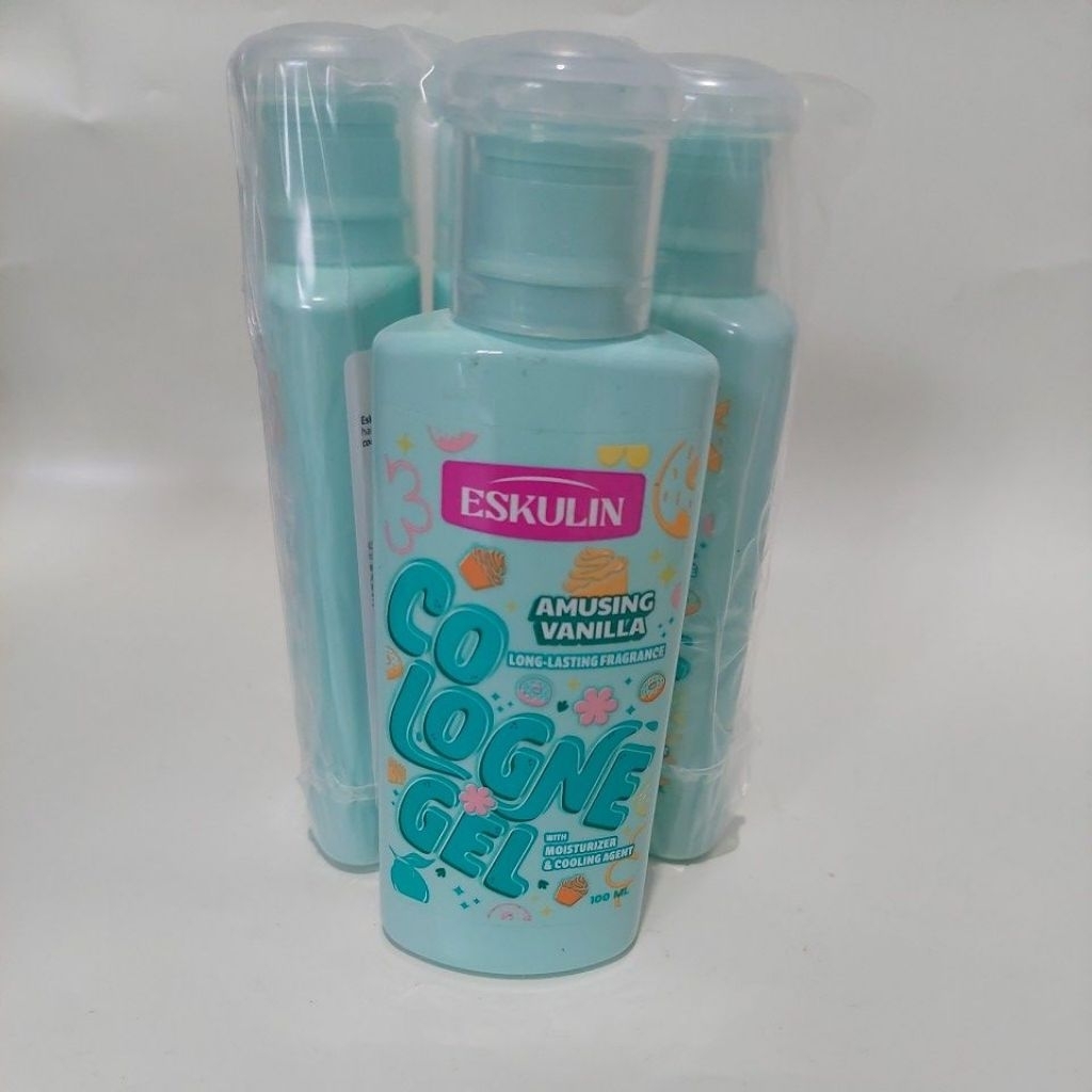 [ 3 Pcs Besar ] Eskulin Cologne Gel Long- Lasting Fragrance AMUSING VANILLA/ 3 pcs/ Tahan lama