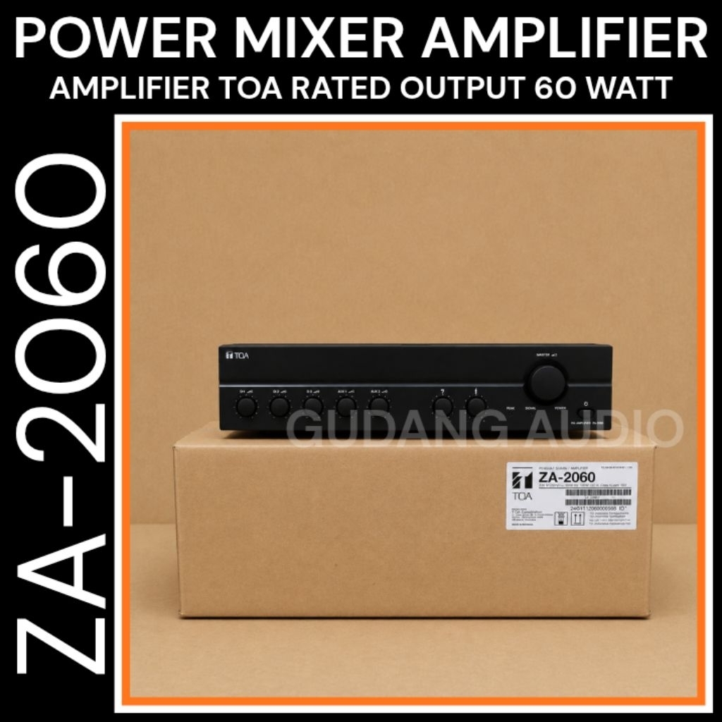 ZA-2060 POWER MIXER AMPLIFIER TOA ZA 2060 AMPLI TOA 60 WATT